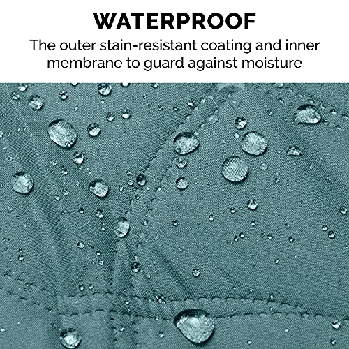 Furhaven Waterproof & Non-Slip King Size Mattress Cover Protector For Dogs & Cats, Washable, For Beds, Couches, & Car Seats - Quilted Twill Blanket Mattress Cover - Nile Blue, Jumbo/King Size #TOP7