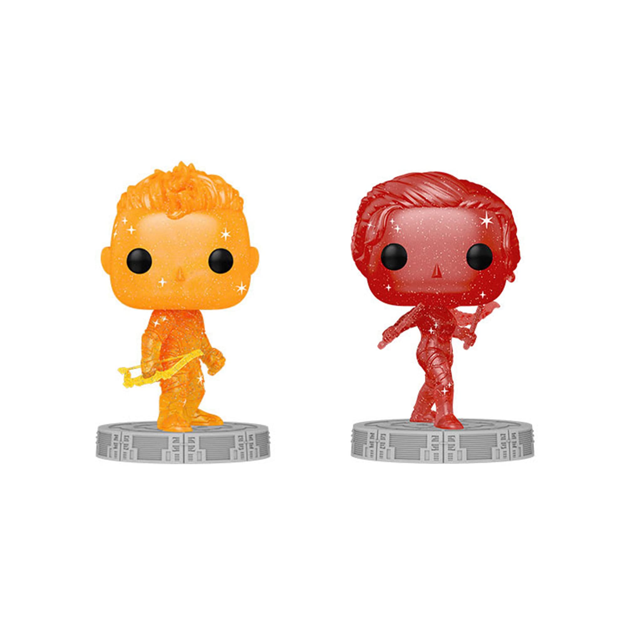 Funko Pop! Marvel Infinity Sage Artist Series - Set of 2 - Hawkeye and Black Widow - Includes Hard Protector Cases