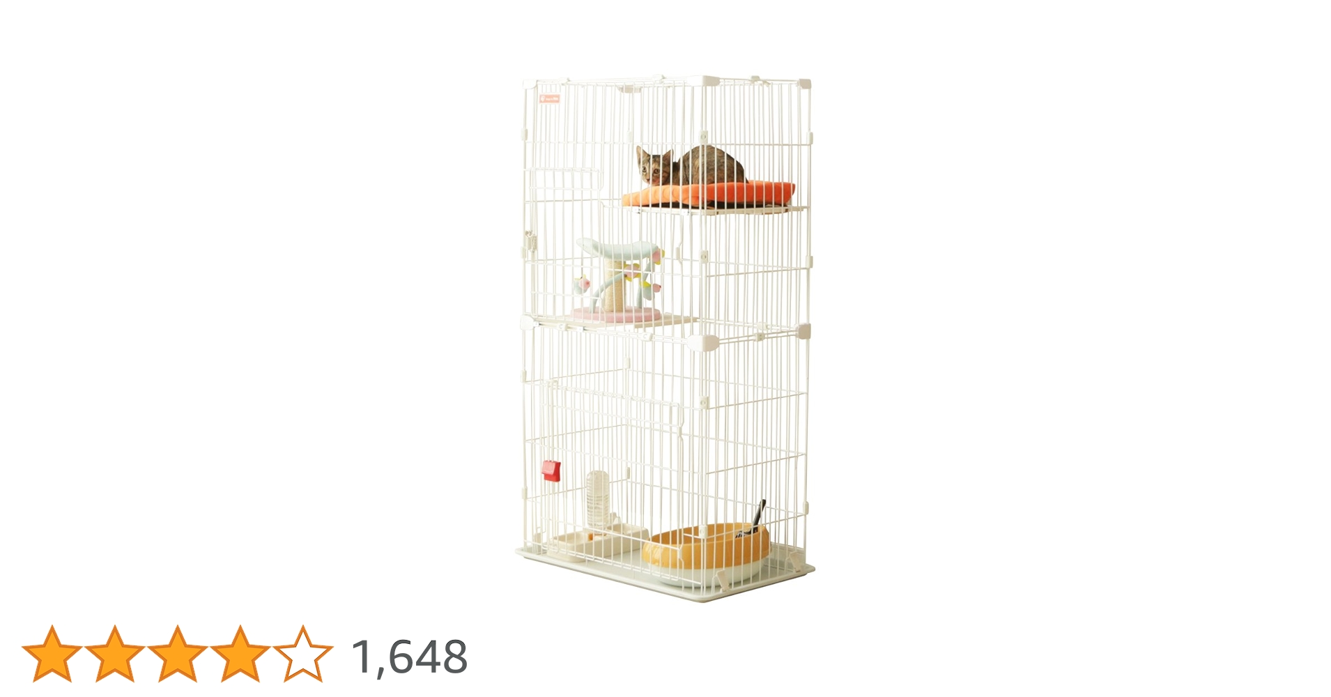 アイリスオーヤマ スリムキャットケージ2段 61jqAq9ZqaL.jpg_BO30,255,255,