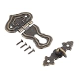 Klanata 10 Pcs Zinc Alloy Retro Style Bronze Tone Jewelry Box Latch, Chests Lock Fastener Toggle Hook Hinge for Decorative Storage Boxes