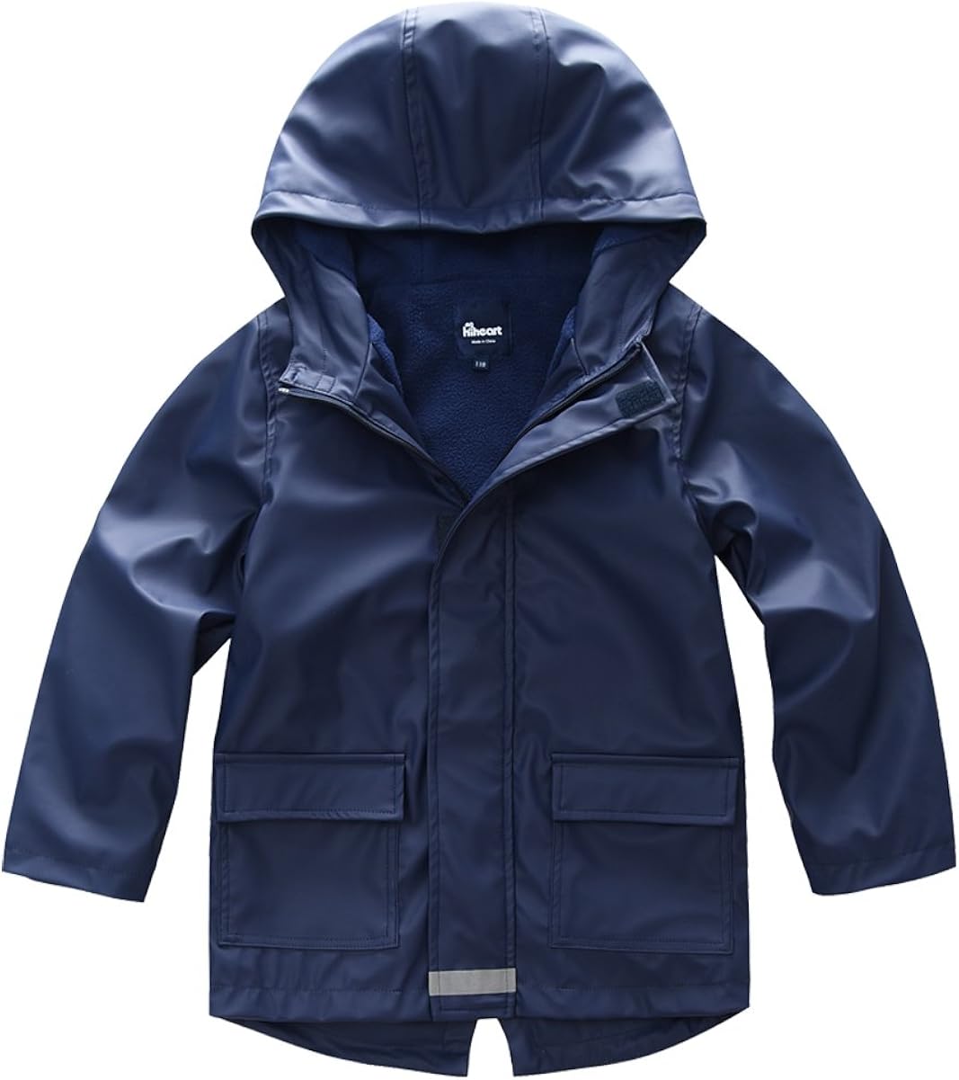 Hiheart Boys Girls Waterproof Rain Jacket Fleece Lined Softshell Coat : Sports & Outdoors