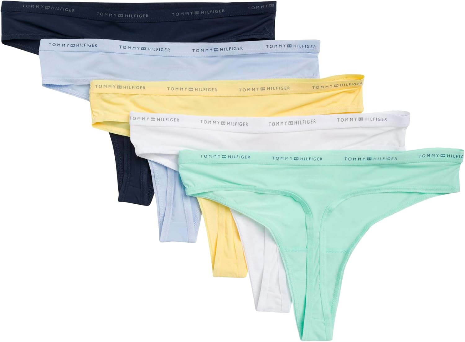 Tommy Hilfiger womens Micro Logo Waistband Thong 5-pack - Image 4