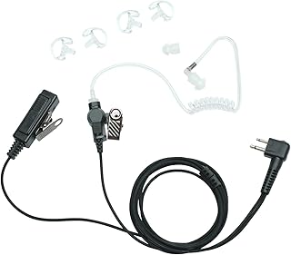 Sarcia 2 Pin Surveillance Kit earpiece with PTT Mic Compatible with Motorola CP200 CP200D CP185 CP100d CLS1410 CLS1110 RDM...