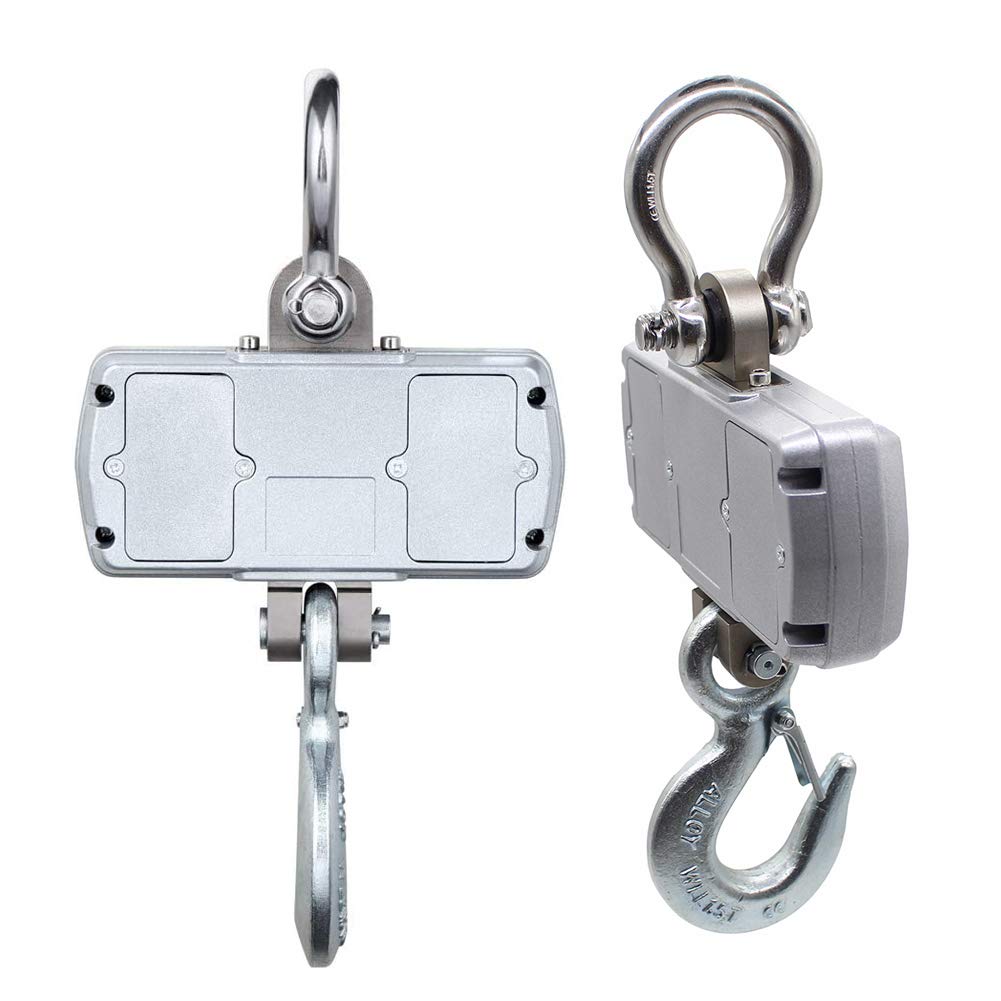 Toplionace Digitale Kranwaage der Hohen Auflösung 1T, 1000KG 2000LB Haken Skala Industrieller Hängender Großbildbalance mit Direktübertragung