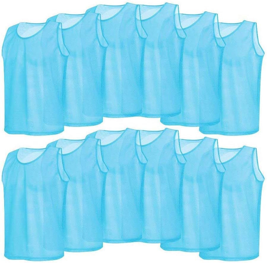 12Pack Adult Training Vests Scrimmage Jersey Bibs Pinnies