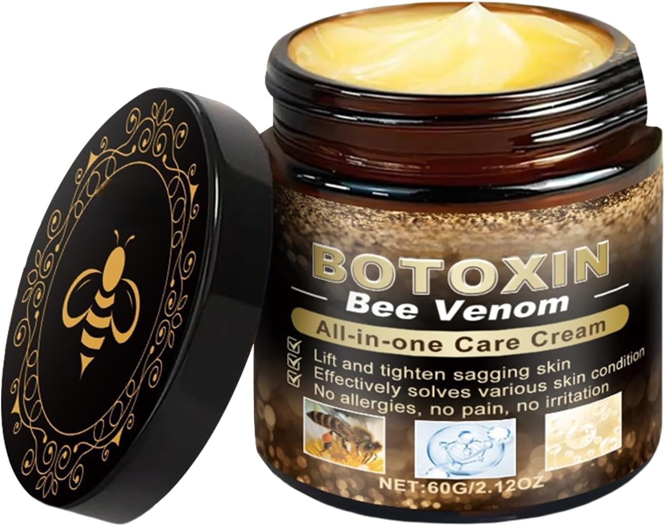 Face Moisturizer, Bee Firming Cream, Hydrating Firming Nourishing Lifting Care Moisturizer, Ideal for Women Men All Skin Types, Daily Skin Care Routine