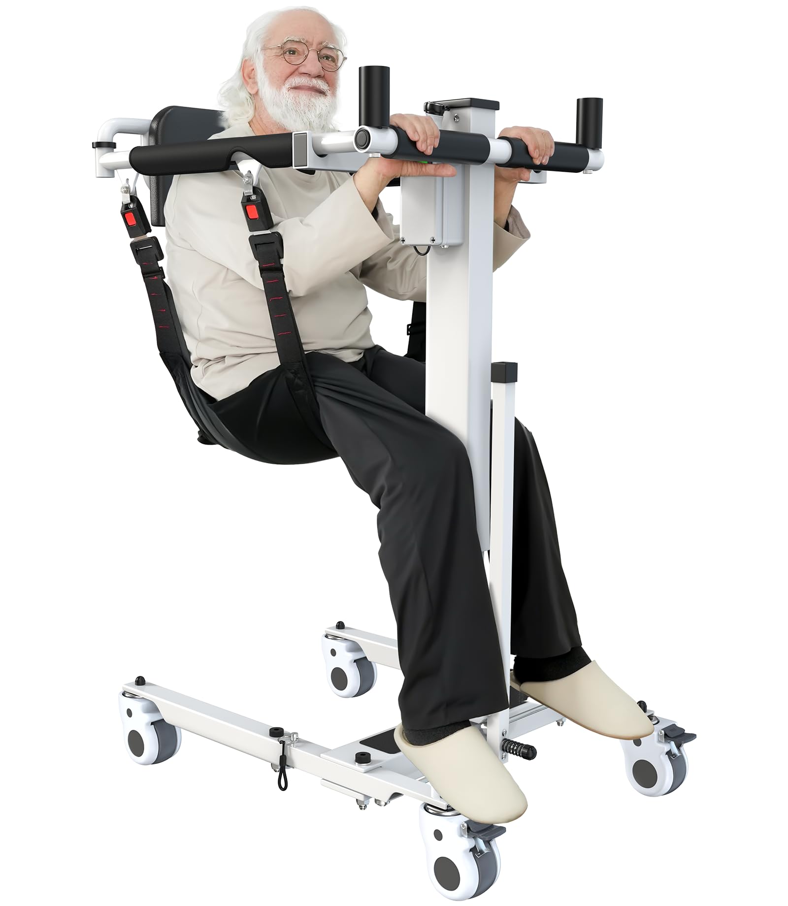 VOCIC Electric Transfer Lift, Patient Lift Transfer Chair, Folding Chair Lift Assist Devices for Seniors, for Home, Nursing Home, Car, AY06