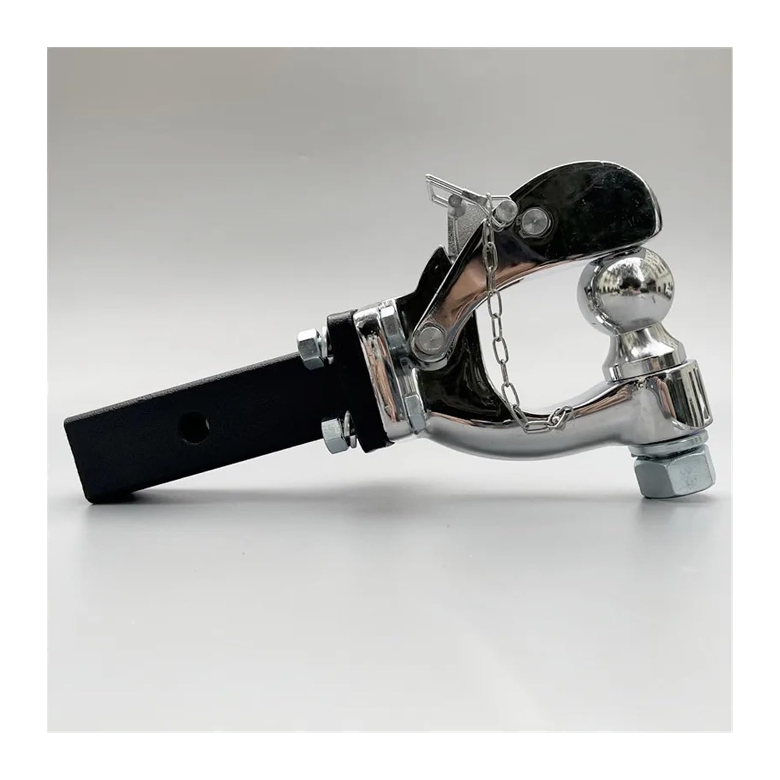 hak holowniczy Płyta montażowa haka przyczepy do 2-calowego adaptera zaczepu odbiornika z blokadą sworznia kulowego Akcesoria holownicze Złącza przyczep(Steel chrome plated)