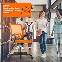 Vista 5 de BestOffice Silla de oficina ergonómica Silla giratoria de escritorio con respaldo medio Respaldo transpirable y soporte lumbar Altura