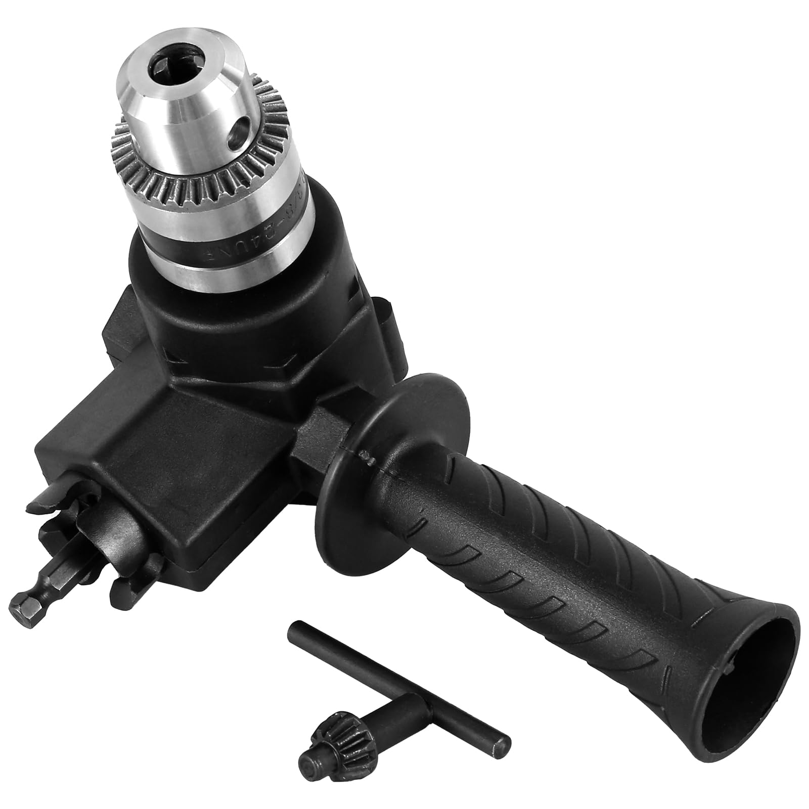 QENWKXZ Right Angle Drill Attachment High Torque 90° Right Angle Drill Adapter Metal 90° Drill Bit Corner Adapter Multifunctional Electric Corner Device for Narrow Space Drilling(black)