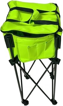 Portable Tennis Ball Cart, 160 Ball Capacity Tennis Basket with Lid, Foldable Carbon Steel, Swivel Wheels for, Fluorescent Green