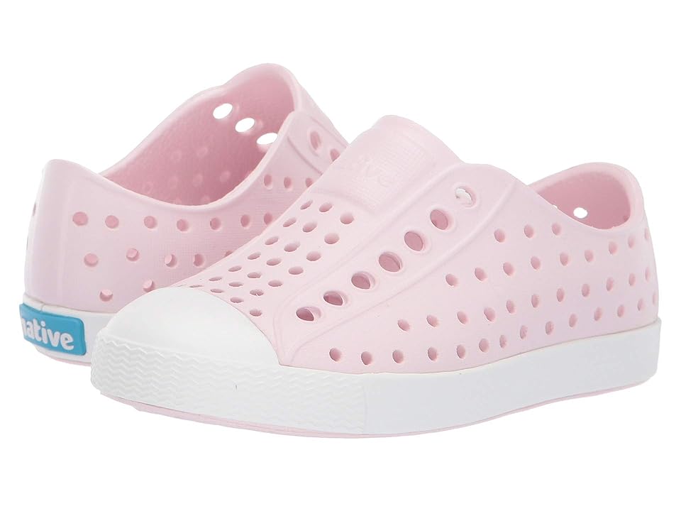 Native Shoes Kids Jefferson (Toddler/Little Kid) (Milk Pink/Shell White) Girls Shoes INTERNATIONAL SHIPPING