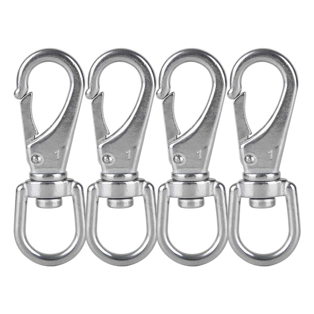 Stainless Steel Swivel Eye Snap Hook, Heavy Duty Scuba Diving Clips