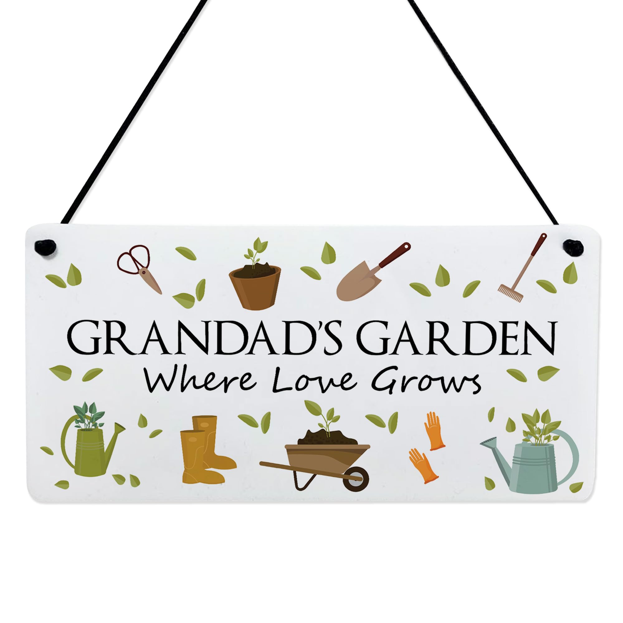 Red Ocean Grandads Garden Sign For Outside Hanging Shed Plaque Yard Summerhouse Shed Sign Home Decor Gardening Gifts For Grandad Gift Him From Grandchildren