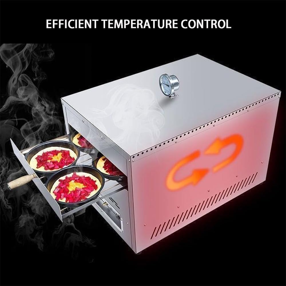 Outdoor Pizza Oven, Stainless Steel Propane Oven, Large Capacity, Food Outdoor Oven for Camping, Backyard