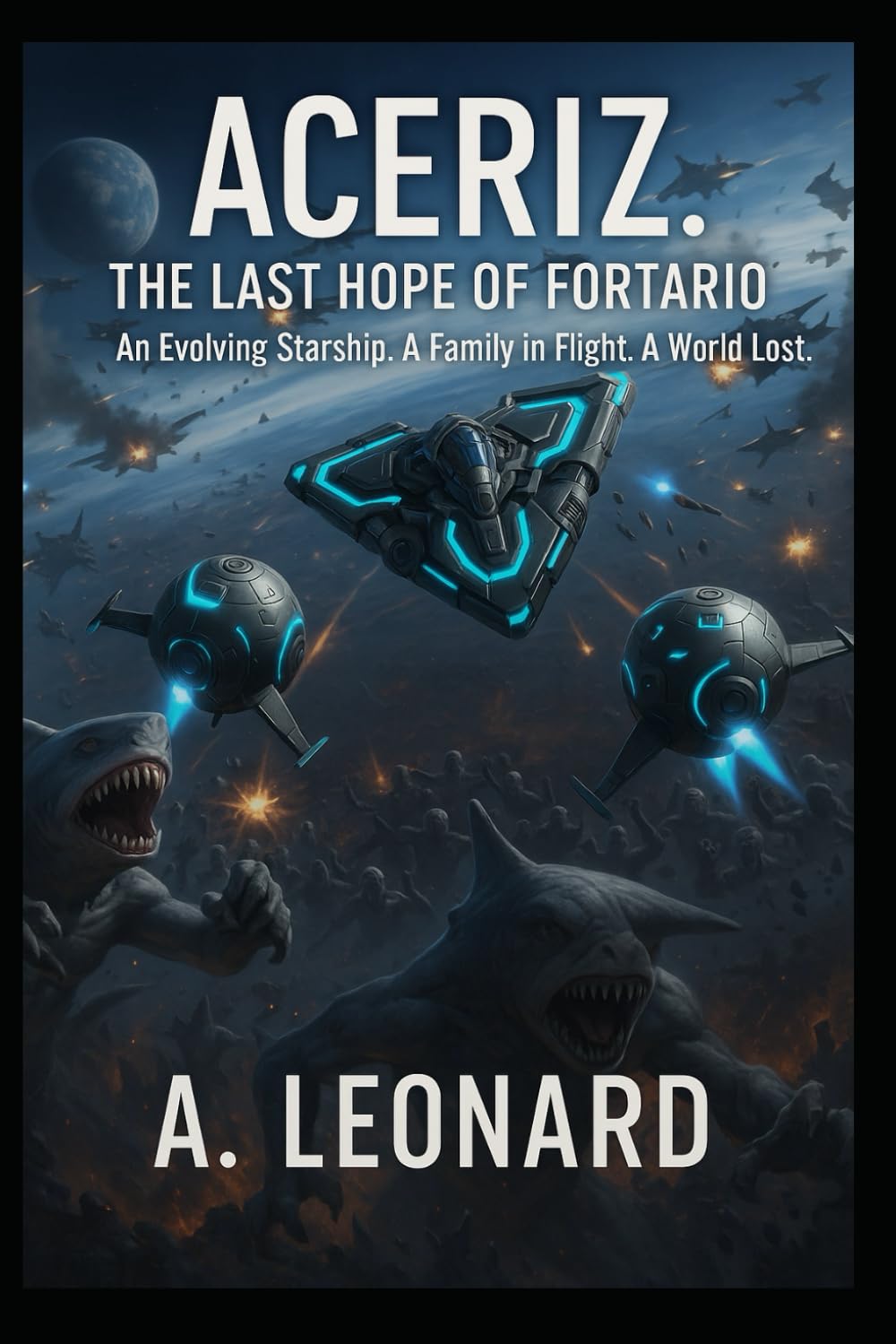 Aceriz. the last hope of fortario: an evolving starship.A family in flight.A world lost.: 1 (Aceriz the nine worlds saga)