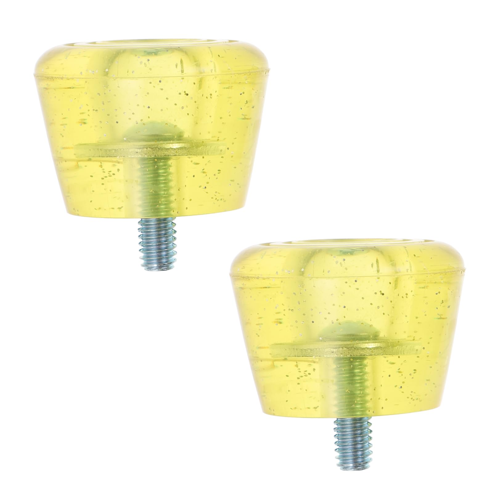 Vaguelly 1 Set Roller Skates Brake Mats Transparent Braking Blocks for Inline Skating Accessories Easy to Install Enhance Stop Stability and Noise Reduction