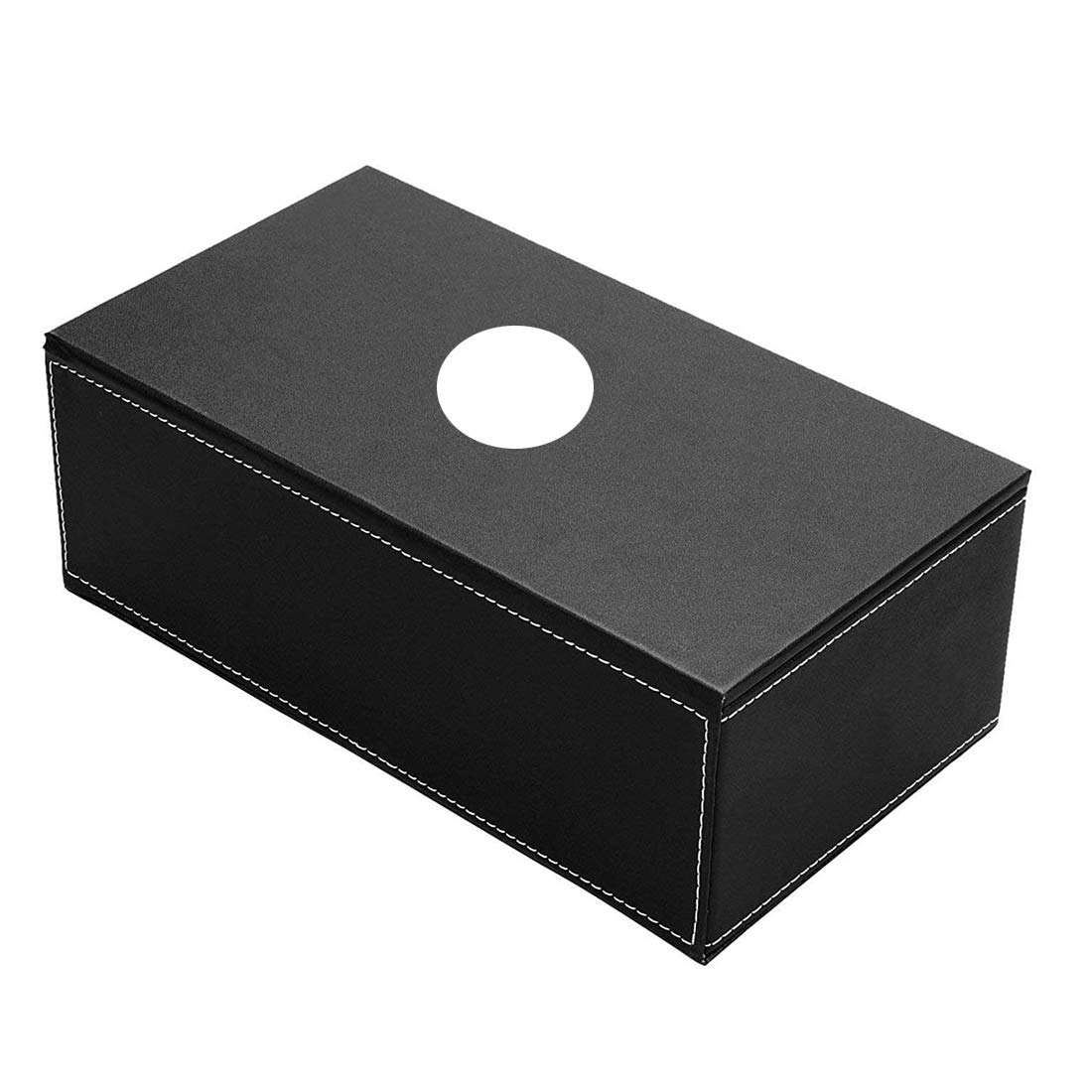 Panku® Rectangular PU Leather Facial Tissue Box Tissue Box Holder Napkin Holder for Home Office, Car Automotive Decoration Black 3