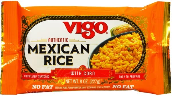 Miniatura 5 de Vigo - Mezclas de arroz auténticas, arroz amarillo, beand rojo y arroz, frijoles negros y arroz y arroz mexicano (paquete de 4) - con espátula de