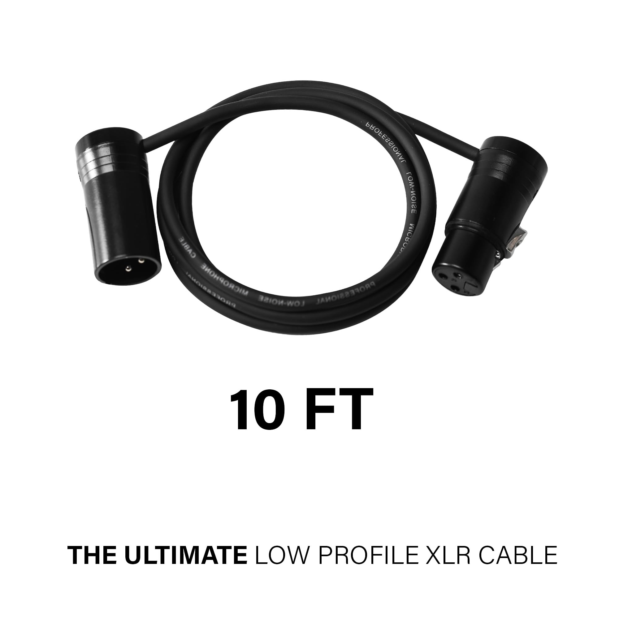 Niedriges Profil-XLR-Kabel, verstellbarer Winkel mit vergoldeten Steckern, DIY, inklusive Inbusschlüssel zum einfachen Anschließen, platzsparendes Design für Audio-Profis und Musiker (3.0