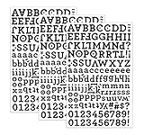 QQ&U Black Glitter Alphabet Letter Stickers 3 Sheets