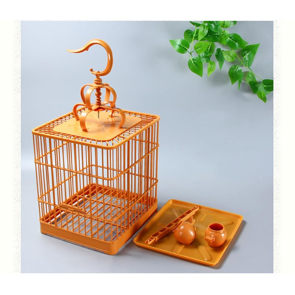 Portauccelli Combinazione da asporto Piatto di sterco Gabbia for animali Rettangolare Storno Myna Orologio Pappagallo Speciale Gabbia for uccelli di piccole dimensioni Gabbie per animali