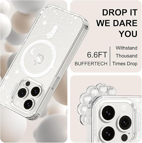 Miniatura 5 de MOSNOVO - Funda para iPhone 15 Pro, compatible con Magsafe, con protección contra caídas de 6.6 pies con tecnología Buffertech de grado militar, no