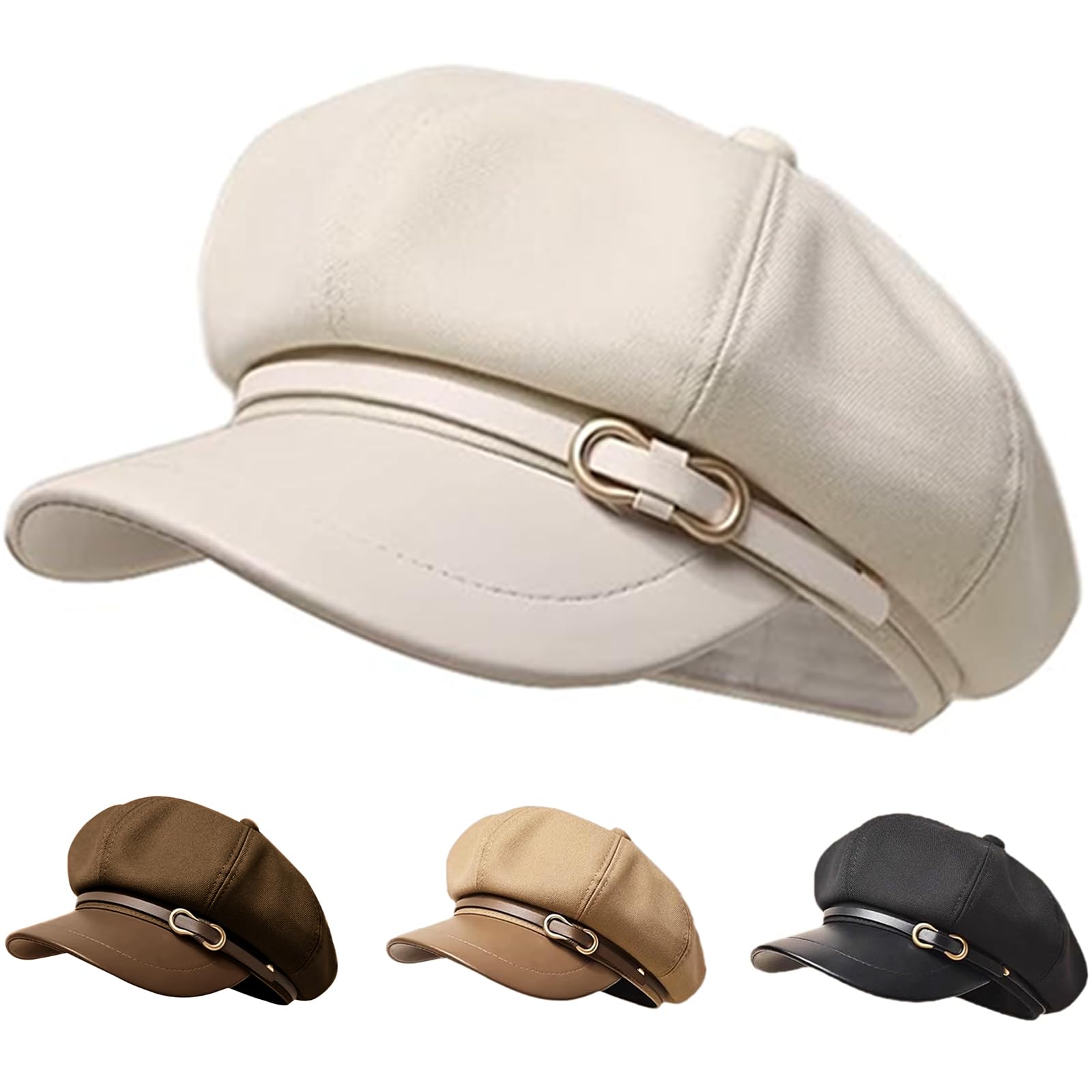 Busnos Baskenmütze Newsboy Cap Damen-Hut Mit Achteckiger For