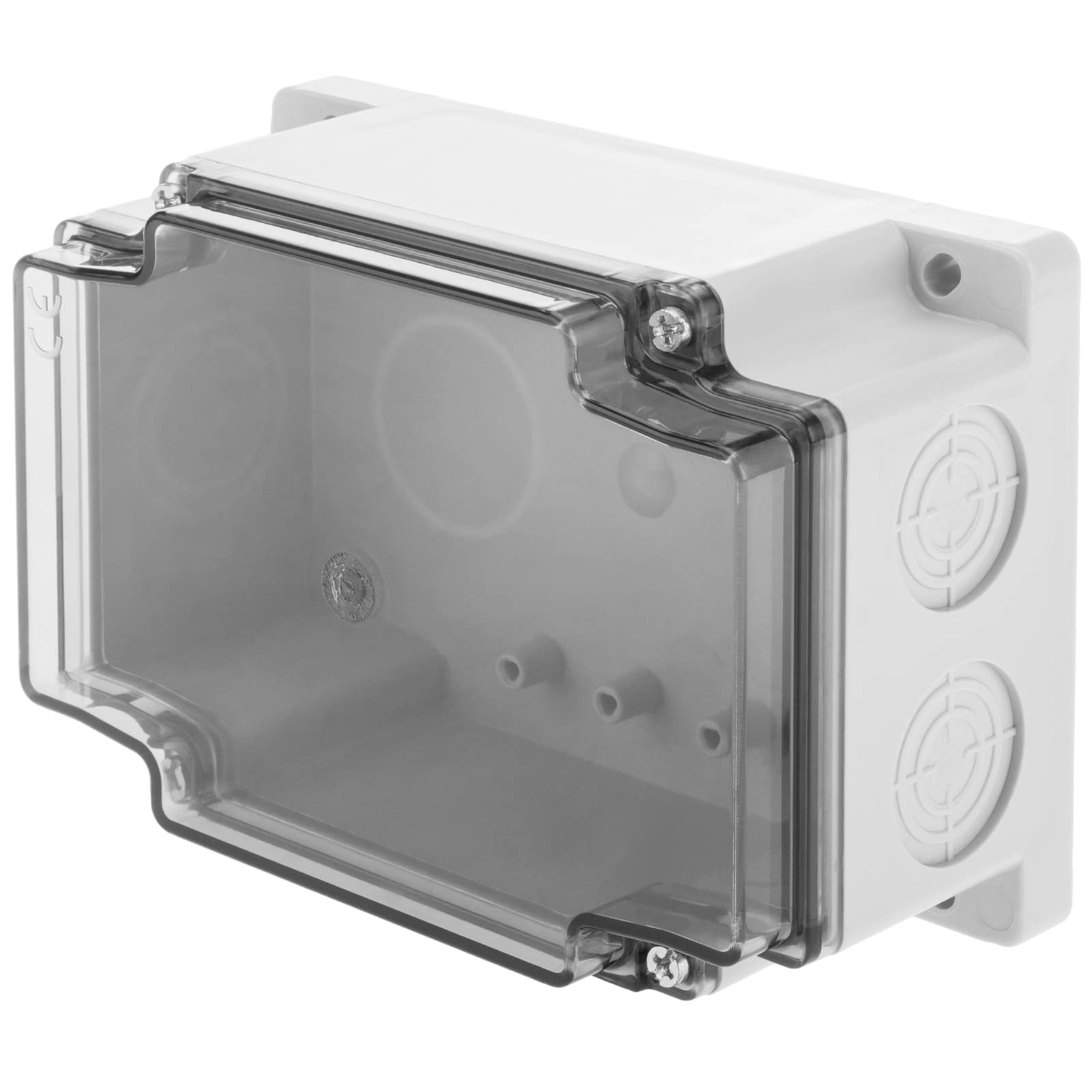 CableMarkt - Transparent rectangular surface box with IP44 protection 120x170x70mm