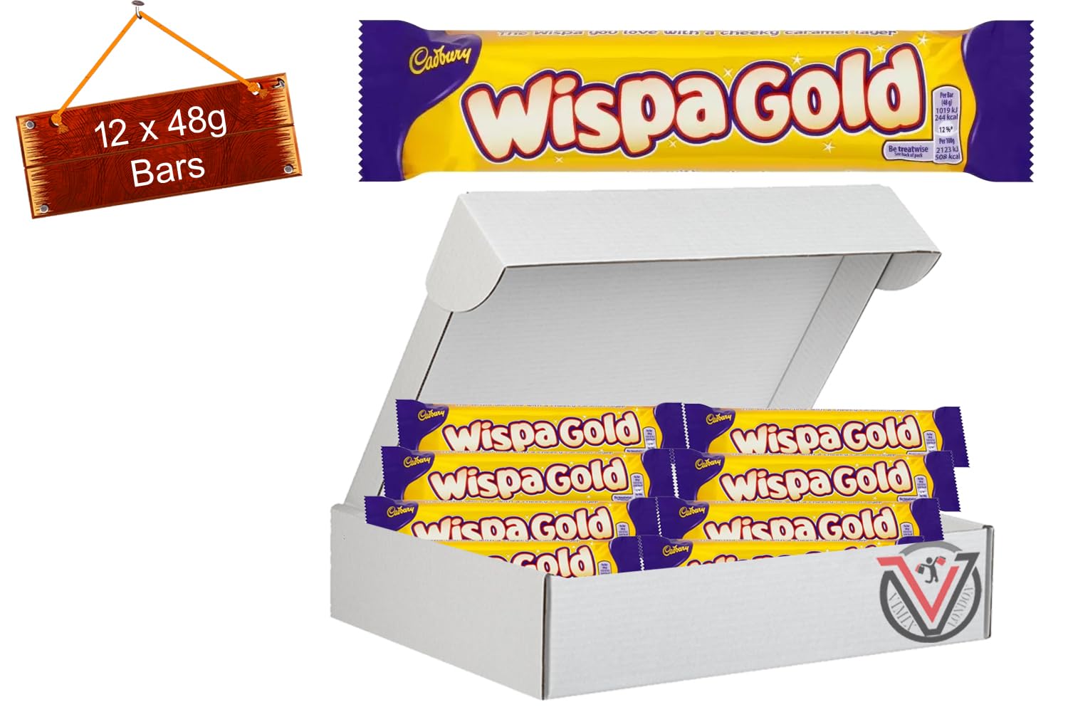 VIMIX All Flavours Chocolate Bags & Bars Collection (Half Box, Wispa Gold Bar 48g)