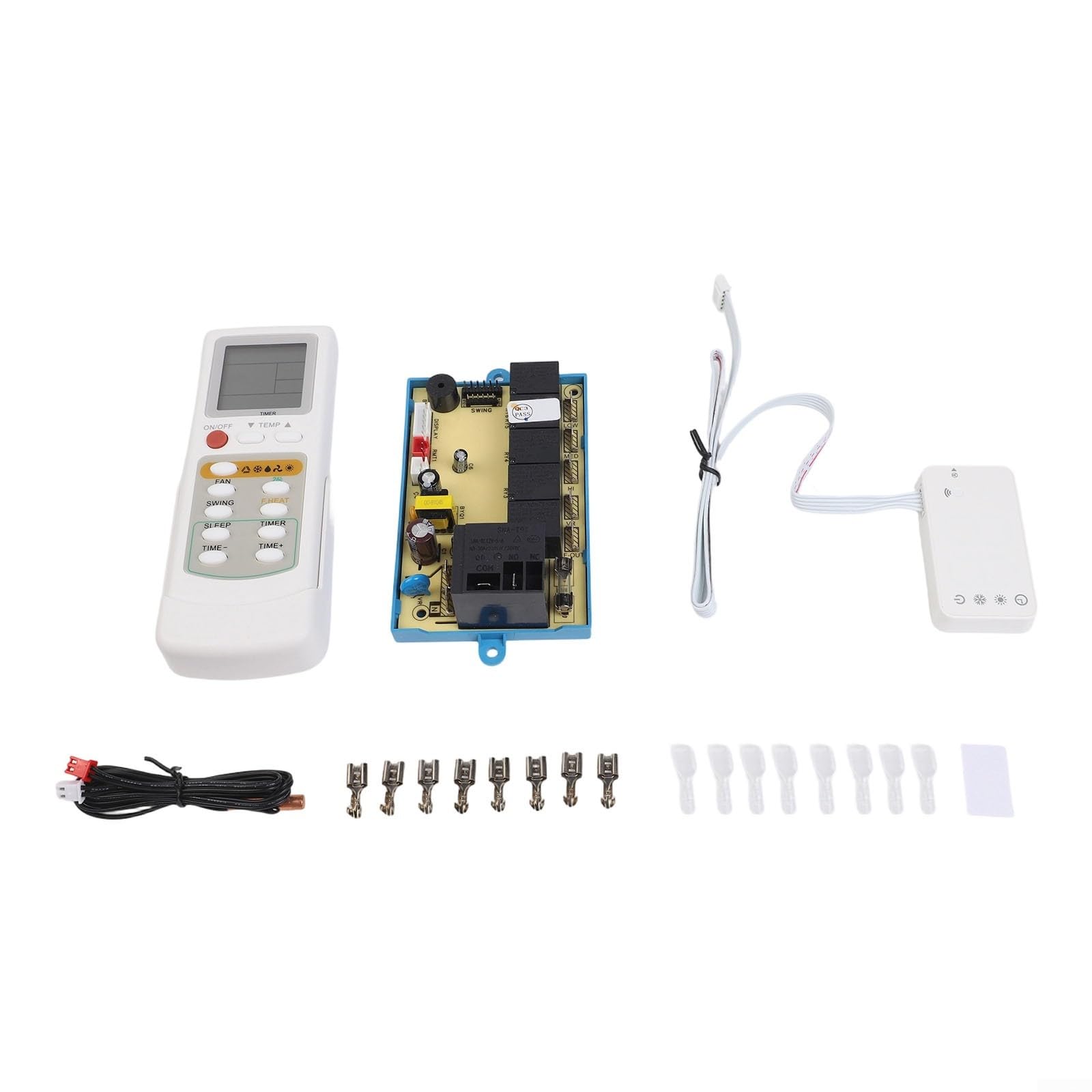 Juego de panel de control de aire acondicionado y placa de sistema con accesorios, construcción de plástico y metal de tamaño estándar, regulación precisa de la temperatura, compatible con unidades