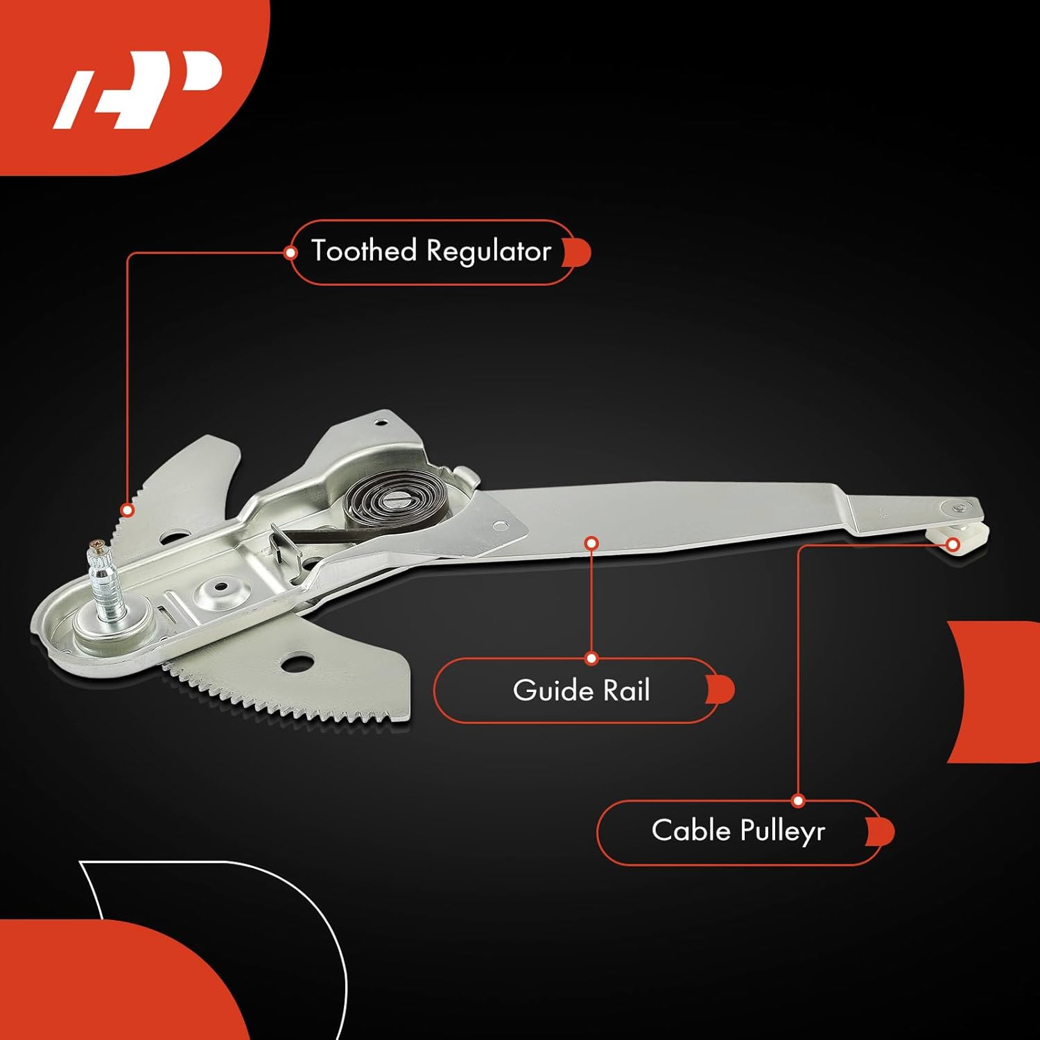 A-Premium Manual Window Regulator Front Driver Side Compatible with Ford Ranger 1989-1992, Bronco II 1989-1990, Replace# E9TZ1023201B