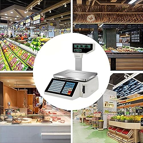Báscula digital comercial con impresión y caja registradora miniatura 4