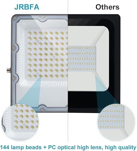 Miniatura 3 de Luz de inundación LED para exteriores, paquete de 2 luces LED de trabajo de 100 W, 12000 lúmenes, luz de inundación brillante para exteriores con