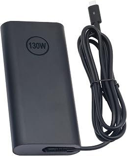 130W USB-C AC Charger for Dell: for Dell XPS 17 9700 9720 XPS 15 9500 9575 Latitude 5310 5320 5410 5420 5510 5520 7210 7310 9410 9510 Precision 3550 3560 5750 20V 6.5A Laptop Power Supply Adapter