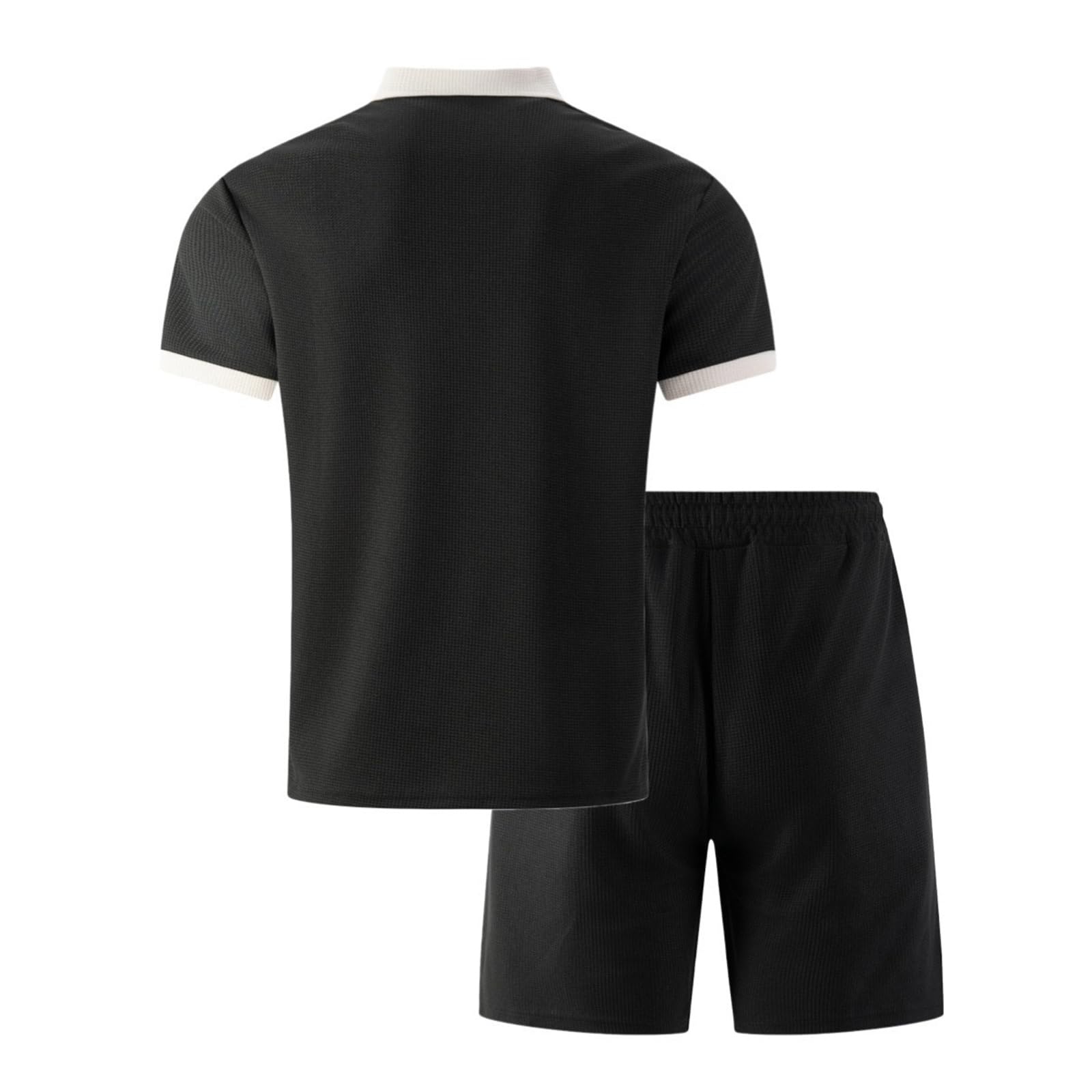 MOKBAY Sommer Outfit Herren Leicht Kurz 2 Teiler Kuschelig Jogginganzug Herren Freizeit Streatwear Hose Und T-Shirt Sport Freizeitanzug