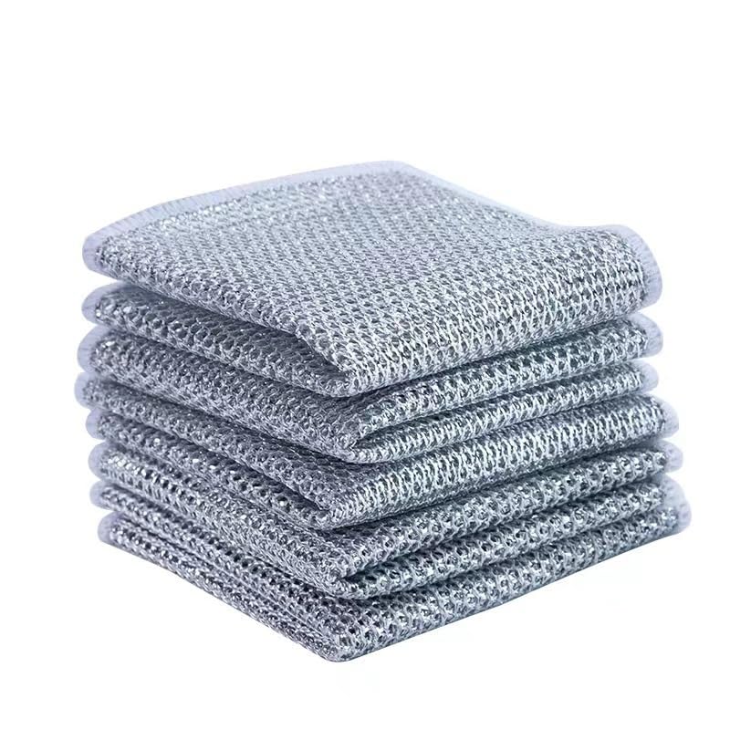 2025 New Metal Scrubbing Wire Dishwashing Rags Wire Washing Cloth Multipurpose Wire Dishwashing Rags for Wet and Dry