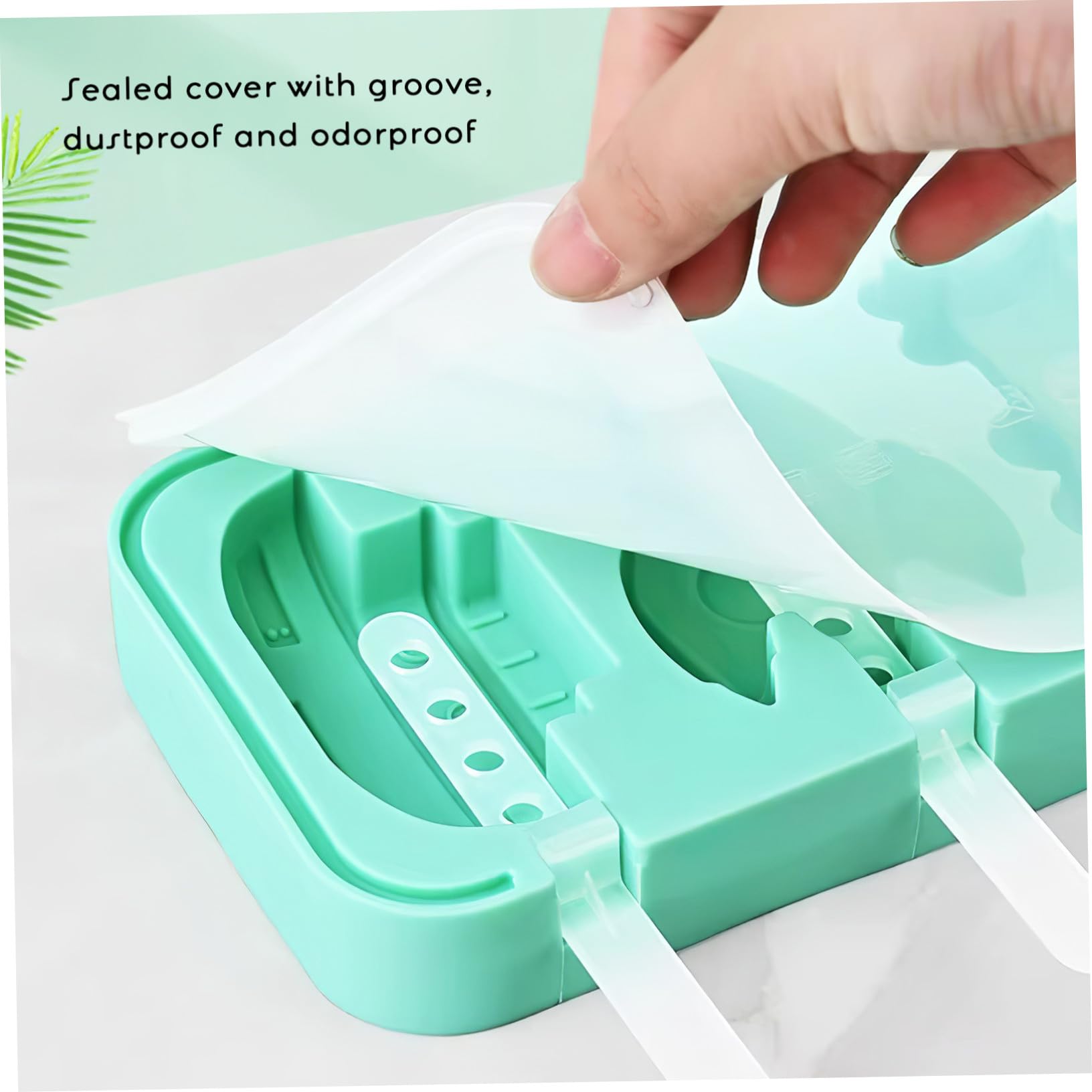 Moule à Glace Réutilisable Moule à Mini-glace Créatif Soi-même 2pcs avec Couvercle en Silicone pour Fête Cuisine Maison