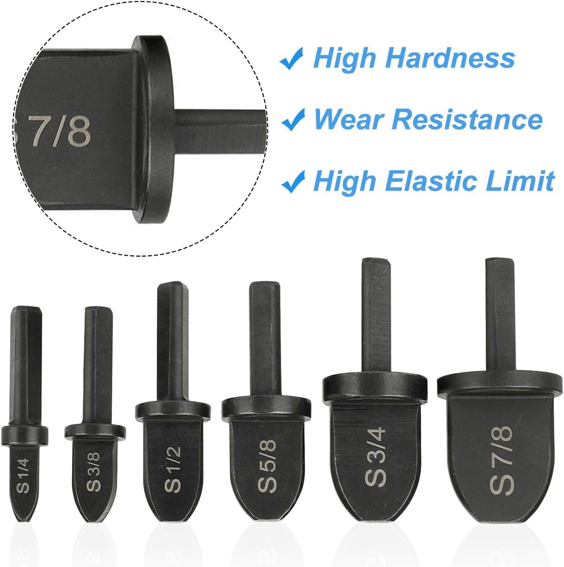 Saipor 6PCS Swaging Tool Drill Bit Set Copper Pipe Flaring Tool