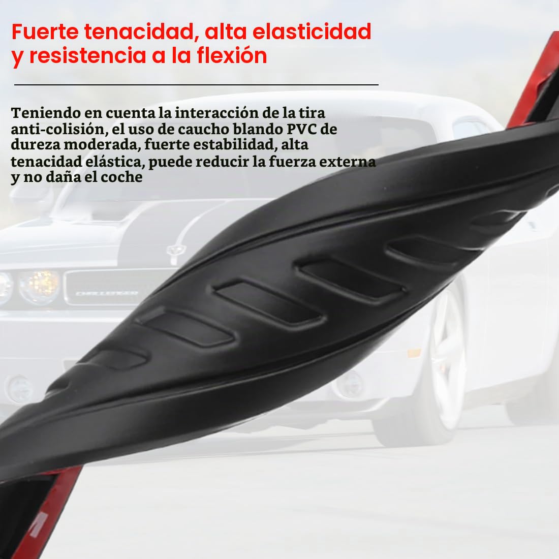 2 Piezas Universal Protector Car Corner Bumper Guard, Anti-Scratch Tiras Pegatina, Protector Parachoques Coche (Negro-2PCS)