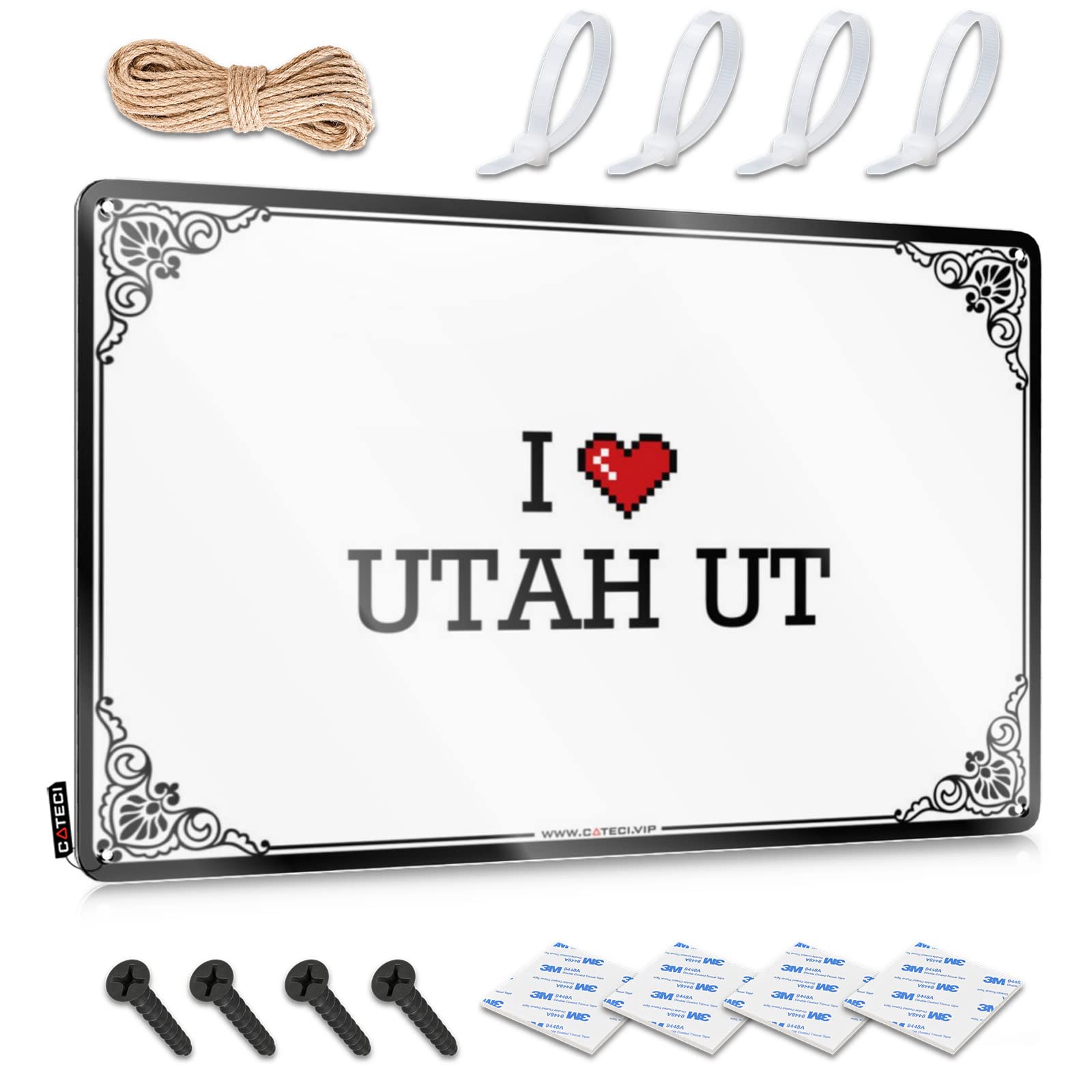 Fzfn Colour I Love Utah Ut Accessories Square - Necessities Cool Wall Decor Wall Art Decoration(30X40cm)
