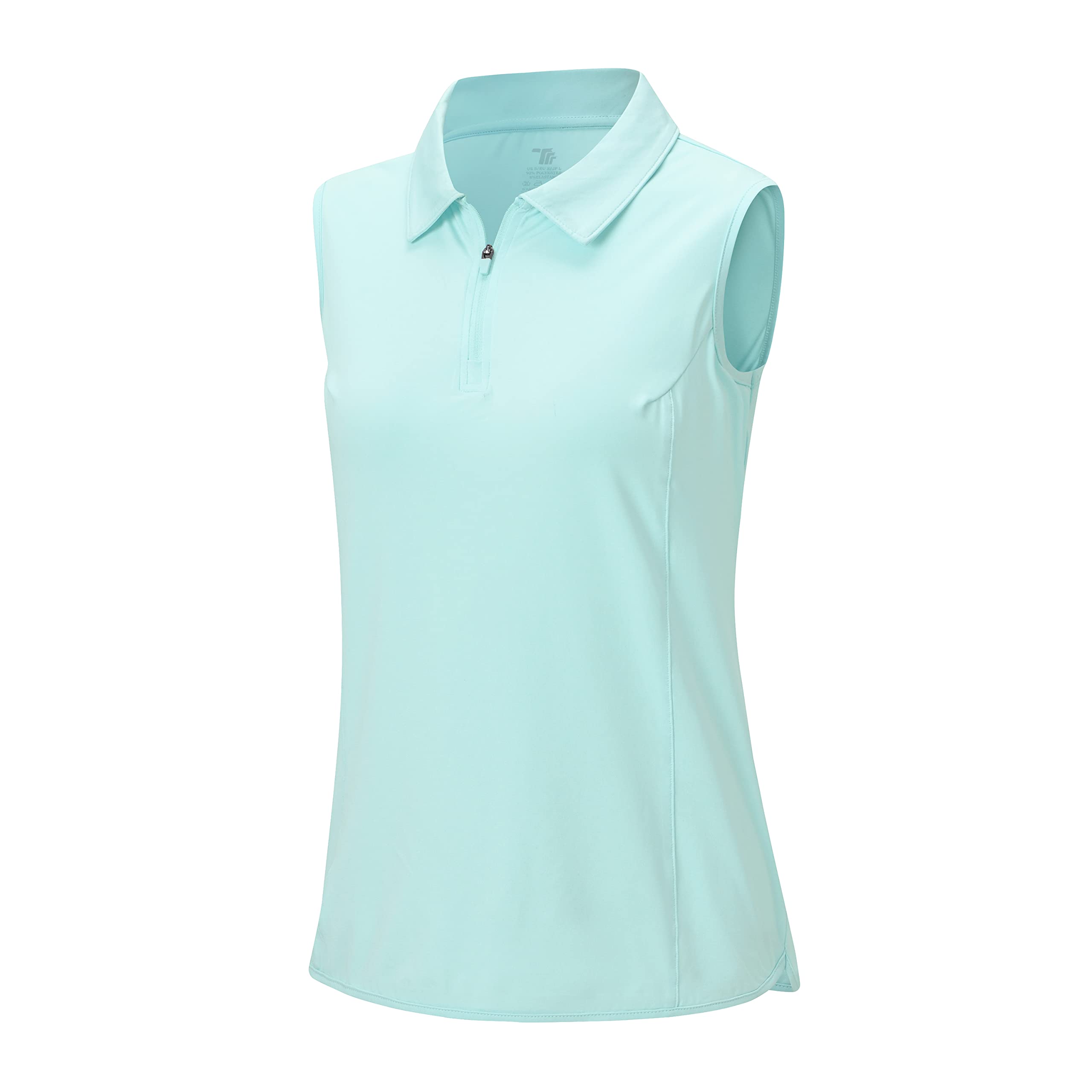 Rdruko Polo sin mangas para mujer, transpirable, con cremallera de 1/4, para correr, deportes, gimnasio, verano, secado rápido, casual, golf, tenis, trabajo