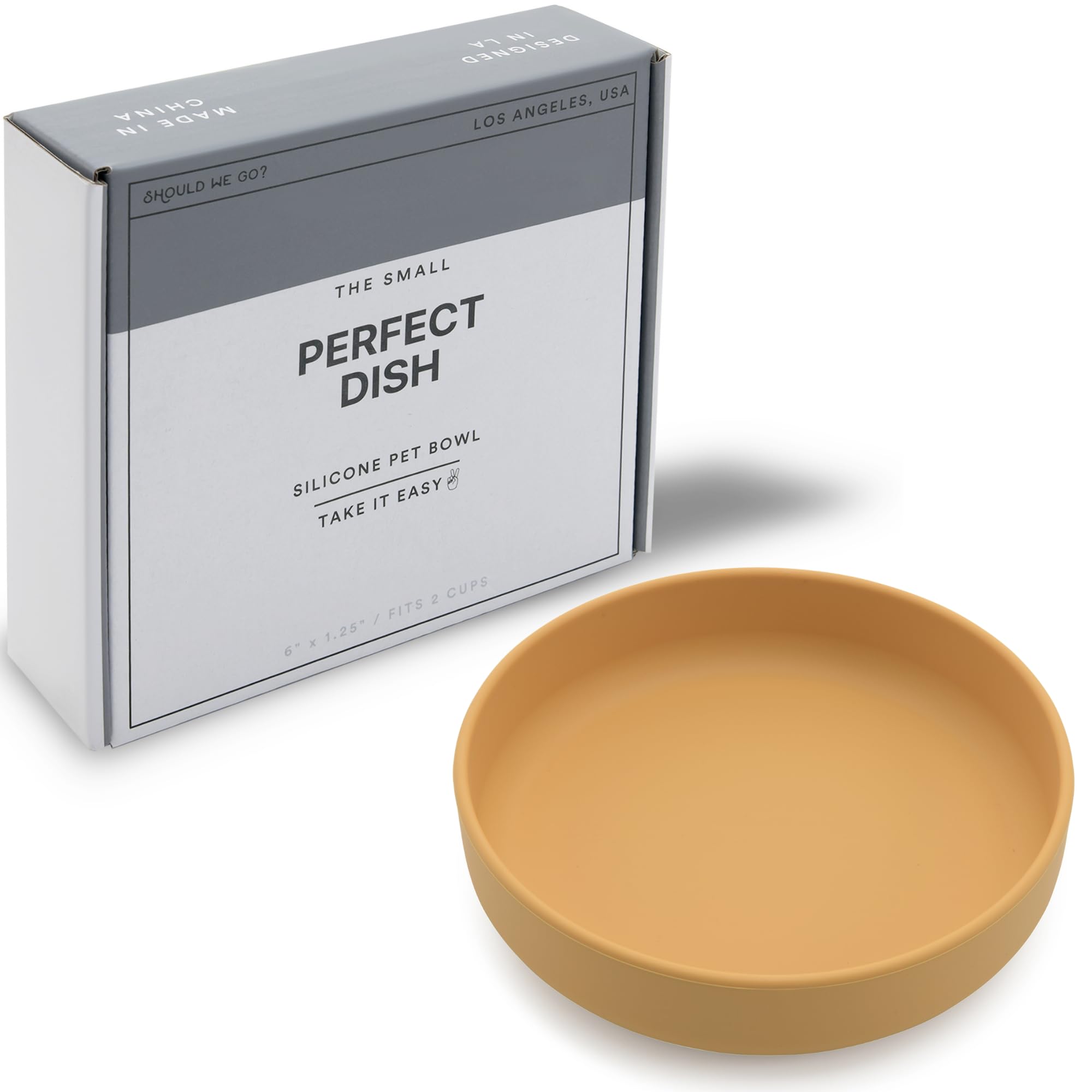 The Perfect Dish - Versatile & Durable Dog Water Bowl - No Spill - Less Mess Non-Tippable Water & Food Bowl, Pure Silicone, Spill Proof with Suction Cup, Suitable for All Pets