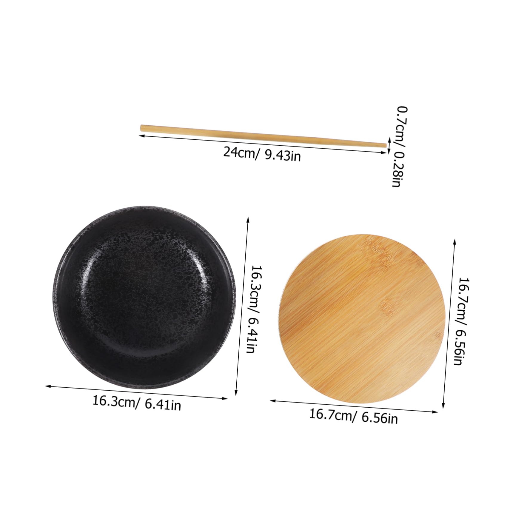 SOLUSTRE Set of 4 Ramen Bowls with Bamboo Chopsticks Ceramic Soup Bowls for Serving Noodles Instant Noodles Japanese Style