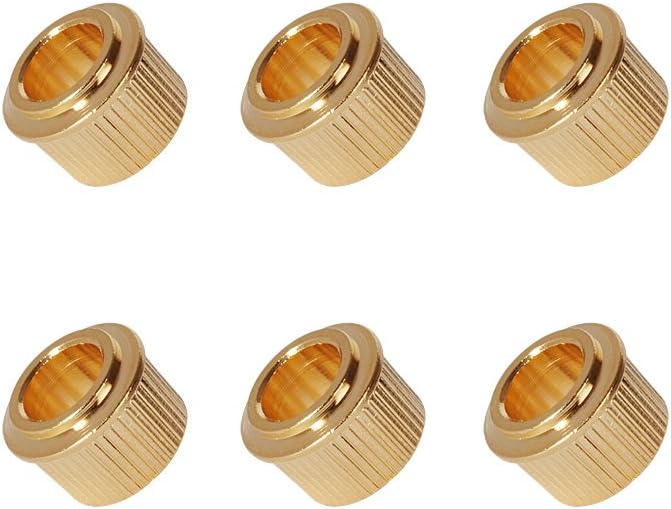 3/8" Conversion Guitar Tuner Bushing, Round, Gold, Set of 6