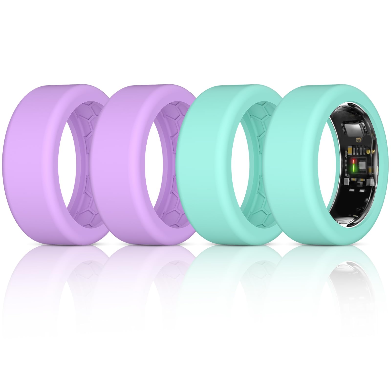 [4 Stück] Ring Protector Kompatibel mit Ultrahuman Ring AIR, Upgraded Anti-Sturz Silikon Schutzhülle Zubehör für Ultrahuman Ring