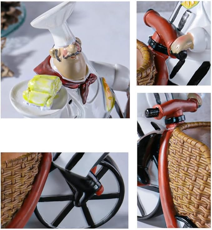 Soporte para Botellas de Vino Resina Chef Decoración Hogar miniatura 4