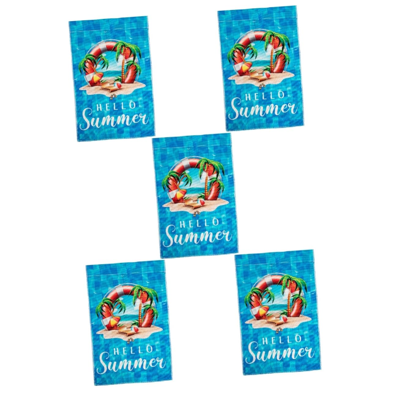 Yardwe 5St Sommerdeko Fahnen terassendeko outdoordeko Gartenflagge Outdoor-Dekoration dekorative Flagge Zeichen im Freien Poolflaggenverzierung Stranddekorationsflagge Polyestertuch