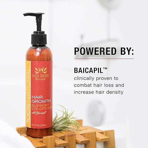 Miniatura 4 de Nourish Beaute Acondicionador para el crecimiento del cabello, totalmente natural con bloqueadores de DHT, biotina, botánicos, todo tipo de cabello,