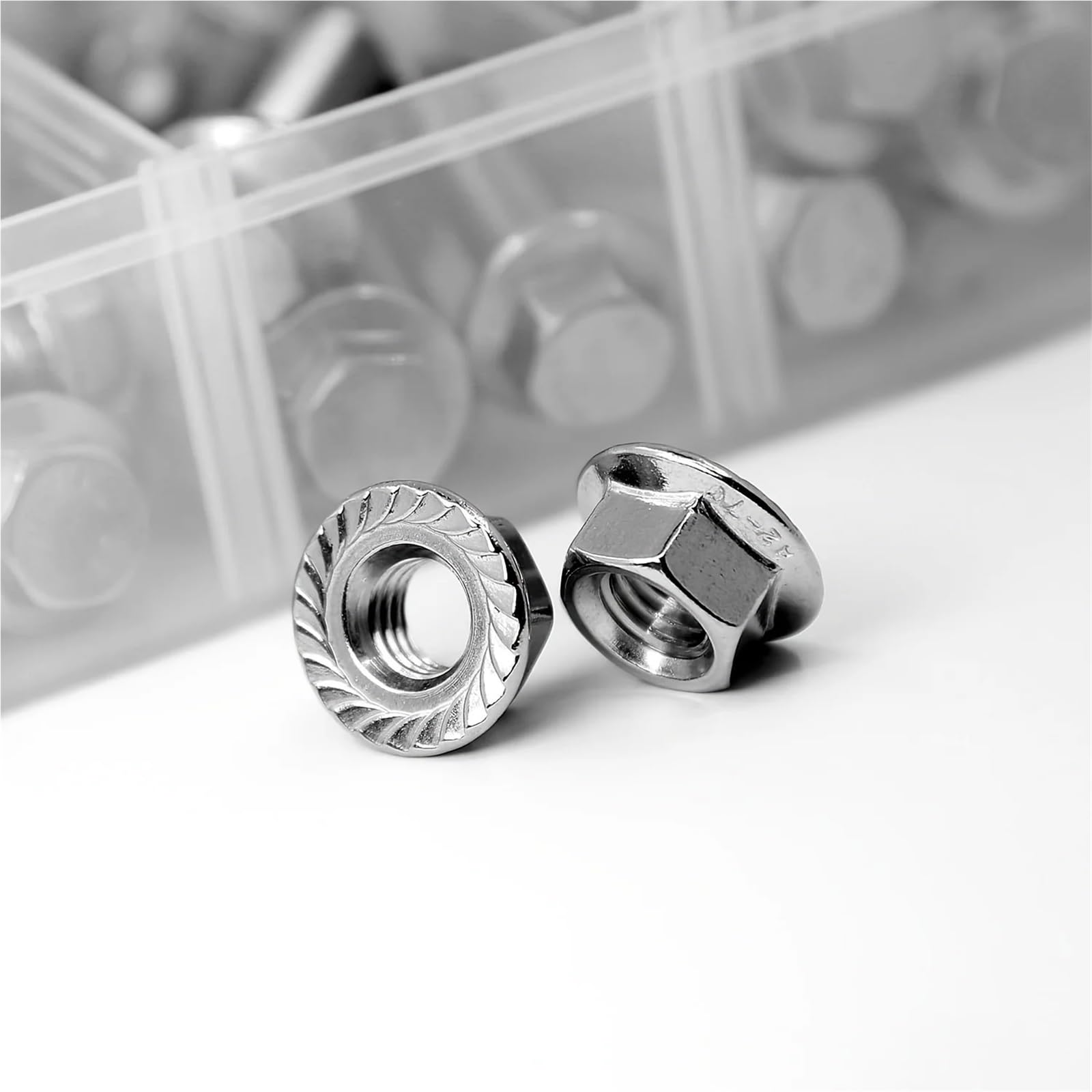 Kit di 112 bulloni e dadi a testa esagonale flangiati in acciaio inossidabile M6 304 da 10 mm, 20, 30, 40 50 Set di Viti e Bulloni